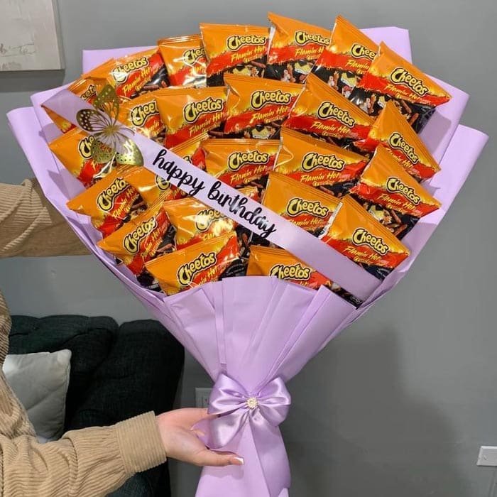 Cheetos Bouquet for Valentines Day Cheetos Bouquet for Valentines Day