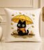 Rain Cat Cushion by Cushions