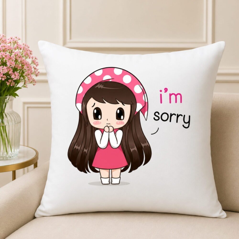 Sorry Form Girl Sorry Form Girl personalised gift by Cushions