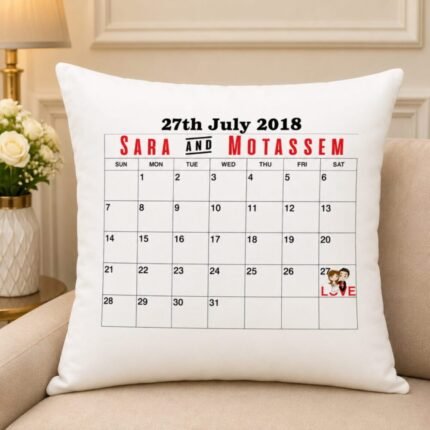 Love Calendar Cushion for Anniversary