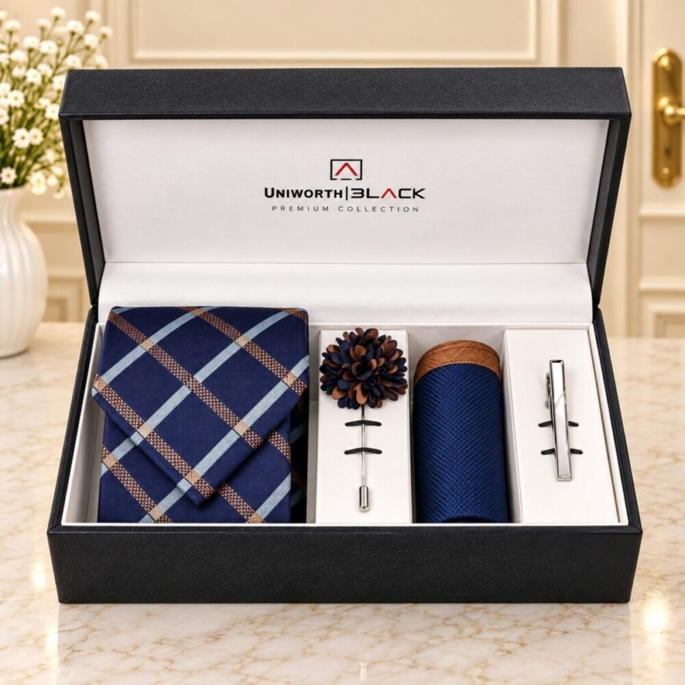 Navy Argyle Men Accessories Box - Men’s Accessories Navy Argyle Men Accessories Box - Men’s Accessories | Lahore Gifts Online
