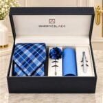 Navy Geometric Men Accessories Box - Eid Gifts | Lahore Gifts Online
