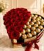 Rocher Heart Box flower arrangement for Wedding