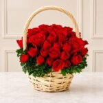 5 Dozen Roses Basket - Anniversary Gifts | Lahore Gifts Online