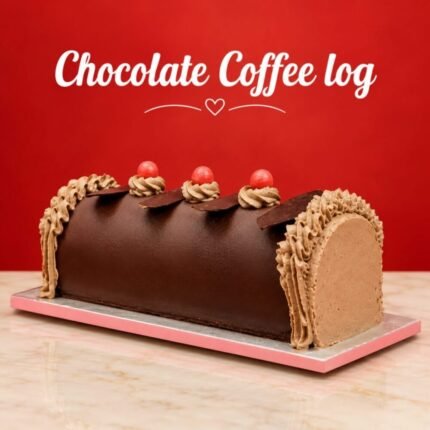 Chocolate Coffee Log cake by Kitchen Cuisine