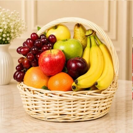 Fruit in Imported Cane Basket by Fresh Fruits for Ramadan