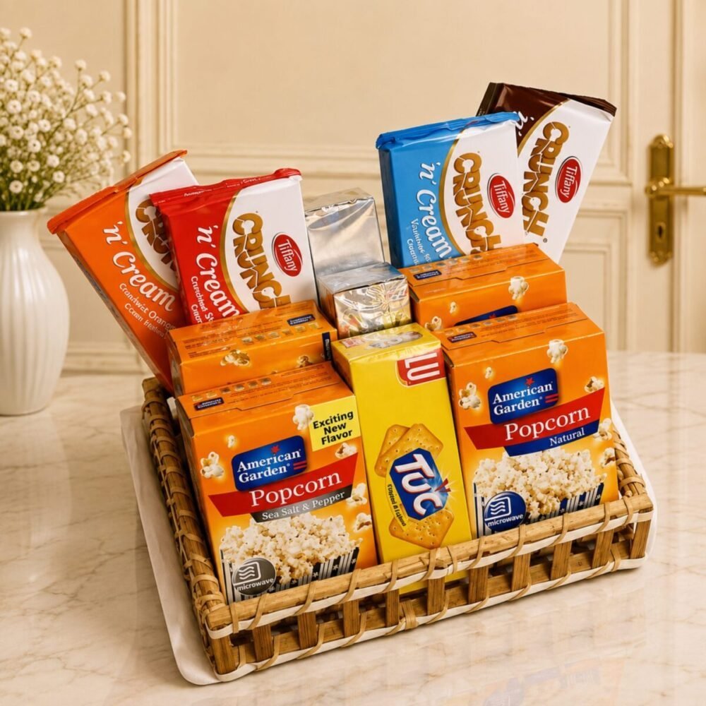 Basket of Munching Goodies - Gift Baskets Basket of Munching Goodies - Gift Baskets | Lahore Gifts Online