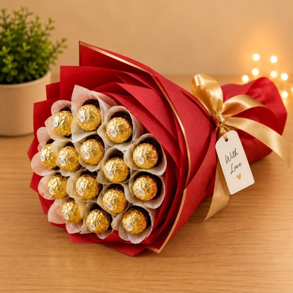Love Rocher Bouquet Love Rocher Bouquet for Valentines Day