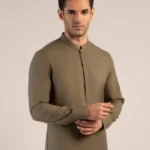 Army Green Blended Unstitched Kameez Shalwar Fabric fashion gift by Father’s Day for Fathers Day
