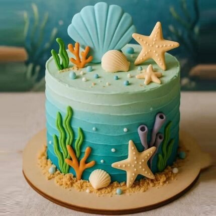 Mermaid Theme Cake by O’Clock in Lahore