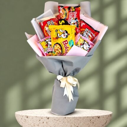 Mix Buldak Noodle Bouquet for Valentines Day