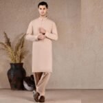 Fawn Cotton Unstitched Kameez Shalwar Fabric fashion gift by Men’s Unstitched Suits