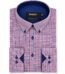 White/L Pink Check Business Casual Shirt fashion gift by Men’s Formal Clothing